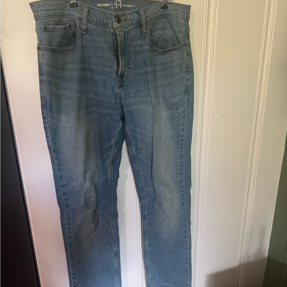 Old Navy Men's Light Blue Straight Jeans